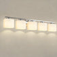 YANSUN 5-Light Bathroom Vanity Mirror Light, Rectangular Opal Glass Shades in Chrome Finish (5.5"x4.7")