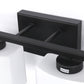 YANSUN 30.7 in KD 4-Light Vanity Light with Square Glass Shades and Matte Black Finish, E26 Bulbs Not Included