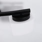 24 in. 3 Light Matte Black Modern Industrial Square Vanity Light for Bathroom with Curved Arms and Milk White Shades