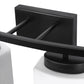 33.5 in. 4-Light Black Modern Square Vanity Light for Bathroom, Bedroom with Curved Arms and Milk White Glass Shades