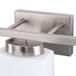 YANSUN 5-Light Nickel Curved Vanity Light with Milk Glass Shades, Non-Integrated Fixture, E26 Socket, Bathroom & Dressing Room Lighting