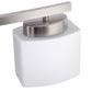 YANSUN 5-Light Nickel Curved Vanity Light with Milk Glass Shades, Non-Integrated Fixture, E26 Socket, Bathroom & Dressing Room Lighting