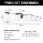 YANSUN 5-Light Vanity Light Brushed Nickel Curved Arm Bathroom Fixture with Frosted White Shades E26 Base Bulb Not Included