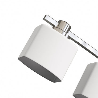 YANSUN 5-Light Vanity Mirror Light with Hand-Blown Opal Glass, Chrome Finish, 30.7-Inch Length, Traditional Elegance