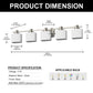 YANSUN 5-Light Vanity Mirror Light with Hand-Blown Opal Glass, Chrome Finish, 30.7-Inch Length, Traditional Elegance