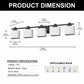 YANSUN 5-Light Vanity Mirror Light with Hand-Blown Opal Glass, Matte Black Finish, 30.7-Inch Length, Modern Traditional