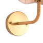 YANSUN Rattan Shade Wall Sconce with Paper-Wrapped Cord, Brushed Copper Finish, Farmhouse Style, 7.9-Inch Size