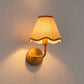 YANSUN Rattan Shade Wall Sconce with Paper-Wrapped Cord, Brushed Copper Finish, Farmhouse Style, 7.9-Inch Size