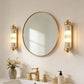YANSUN 2-Light  Crystal Glass Bar Indoor  Wall Sconce with Crystal Glass Shade 2-Pack E12  Copper Metal Indoor Wall Light
