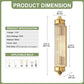 YANSUN 2-Light  Crystal Glass Bar Indoor  Wall Sconce with Crystal Glass Shade 2-Pack E12  Copper Metal Indoor Wall Light