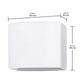YANSUN 5.5 in. Milky White Square Glass Lamp Shade, Frosted Accessory Cover, Modern Glass Fixture Replacement for Ceiling or Wall Light
