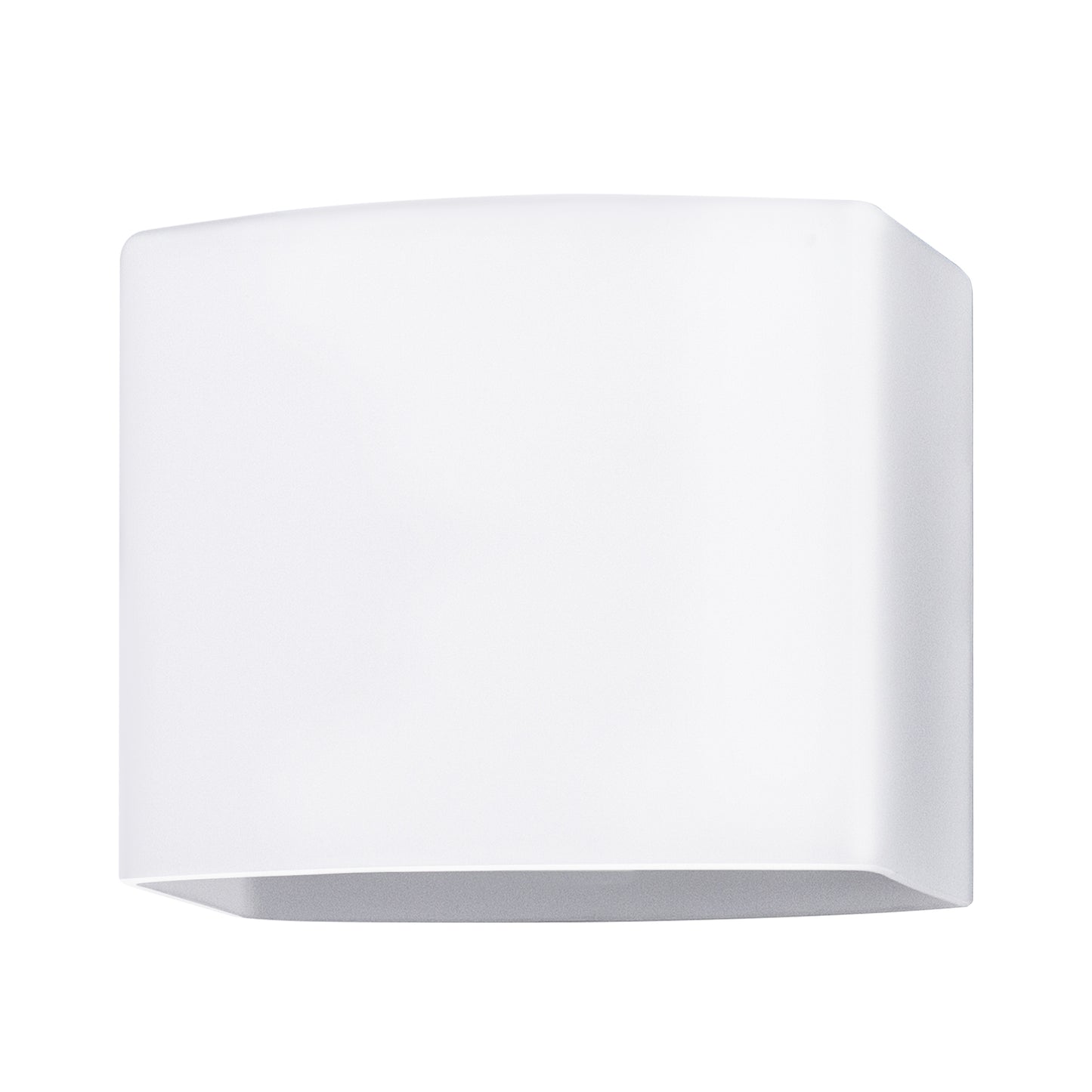YANSUN 5.5 in. Milky White Square Glass Lamp Shade, Frosted Accessory Cover, Modern Glass Fixture Replacement for Ceiling or Wall Light