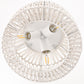 11.8 in. 3-Light White Rattan Flush Mount Ceiling Light for Hallway, Bedroom or Living Room
