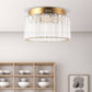 10 in. Gold Cylinder 1-Light Dimmable LED Flush Mount Ceiling Light Fixture with 3CCT Control