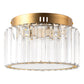 10 in. Gold Cylinder 1-Light Dimmable LED Flush Mount Ceiling Light Fixture with 3CCT Control