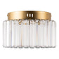 10 in. Gold Cylinder 1-Light Dimmable LED Flush Mount Ceiling Light Fixture with 3CCT Control