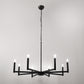 8-Light Black Farmhouse Chandelier with Candle Design for Dining Room, Kitchen Island, or Foyer