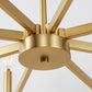 YANSUN 8-Light Brass Chandelier Modern Candle Style Ceiling Light Fixture E12 Hanging Chandelier for Dining Room Living Room Entryway