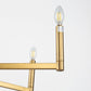 YANSUN 8-Light Brass Chandelier Modern Candle Style Ceiling Light Fixture E12 Hanging Chandelier for Dining Room Living Room Entryway