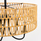 YANSUN 5-Light Matte Black Woven Branch Chandelier Rustic Farmhouse Pendant Light E12