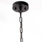 YANSUN 5-Light Matte Black Woven Branch Chandelier Rustic Farmhouse Pendant Light E12