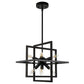 8-Light Black Modern Geometric Chandeliers, Industrial Adjustable Hanging Sputnik Pendant Light