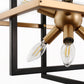 8-Light Black and Gold Modern Geometric Chandeliers, Industrial Adjustable Hanging Sputnik Pendant Light
