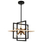 8-Light Black and Gold Modern Geometric Chandeliers, Industrial Adjustable Hanging Sputnik Pendant Light
