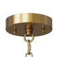 20 in. 5-Light Gold Candle Style Empire Chandelier with Black Fabric Shades for Home Lighting