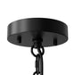 YANSUN 19.7 in. 5-Light KD-Style Chandelier, Black Modern Chandelier with White Shades, Curved Arms, E12 Socket