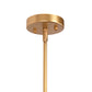 YANSUN 6-Light Woven Shade Chandelier with Metal Frame, Champagne Gold Finish, E12 Bulbs Not Included
