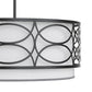 YANSUN 4-Light Drum Shade Chandelier with Circular Cutout Design, Matte Black Finish, E26 Bulbs Not Included