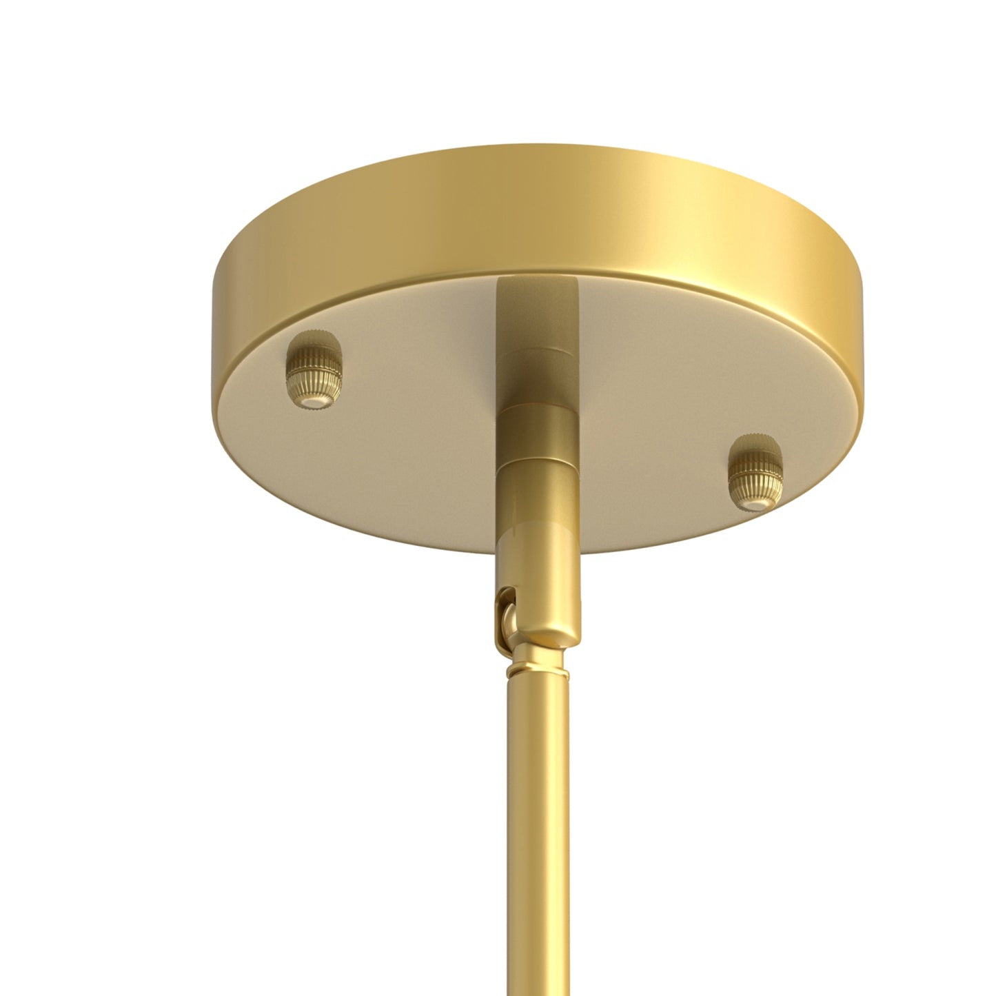 YANSUN 6-Light Drum Chandelier with Linen Shades, Champagne Gold Finish, 19.7-Inch Diameter, Adjustable Hanging Rods