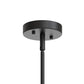 26.8 in 6-Light Matte Black Metal Twisted Tube Chandelier with Fabric Shades, Traditional Branch Hanging Light E12 Base