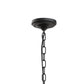 YANSUN 6 Light Ring Matte Black and Gold Chandelier with Drum Metal Shade and 51.2 in. Chain, No Bulbs Included for Kitchen