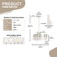 YANSUN 9-Light Sand Nickel Metal Frame Branch Chandelier with Clear Glass Shades, E26 Base, Traditional Ceiling Hanging Fixture