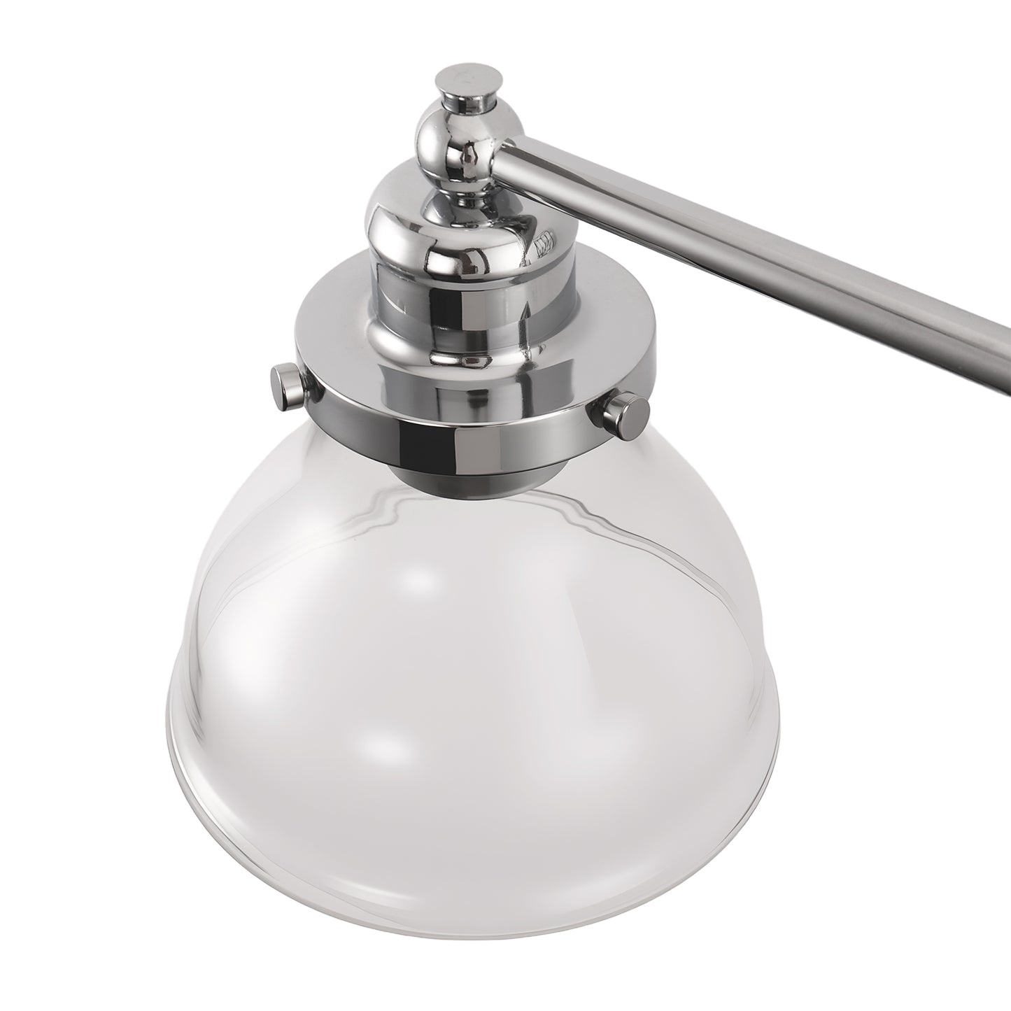 YANSUN 24.3 in. 3-Light Chrome Metal Vanity Wall Light with Curved Fishing Rod Design