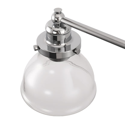YANSUN 24.3 in. 3-Light Chrome Metal Vanity Wall Light with Curved Fishing Rod Design