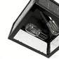 YANSUN 8.8 in. 2-Light Traditional Flush Mount Ceiling Light with Ripple Glass Shade and Sand Black Finish, No Bulbs Included