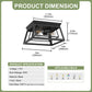 YANSUN 14 in. 3-Light Matte Black Traditional Flush Mount Ceiling Light with Double-Layer Open Frame Shade, No Bulbs Included