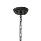 YANSUN Farmhouse 4 Light Matte Matte Black an Copper Inverted Frustum Chandelier with Metal Square Lampshade, No Bulb Included