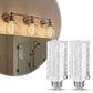 YANSUN 2-Pack LED Light Bulbs with Bubble Acrylic Columns, 5W 3000K Warm Light, E26 Ceramic Base, Dimmable, Modern Design