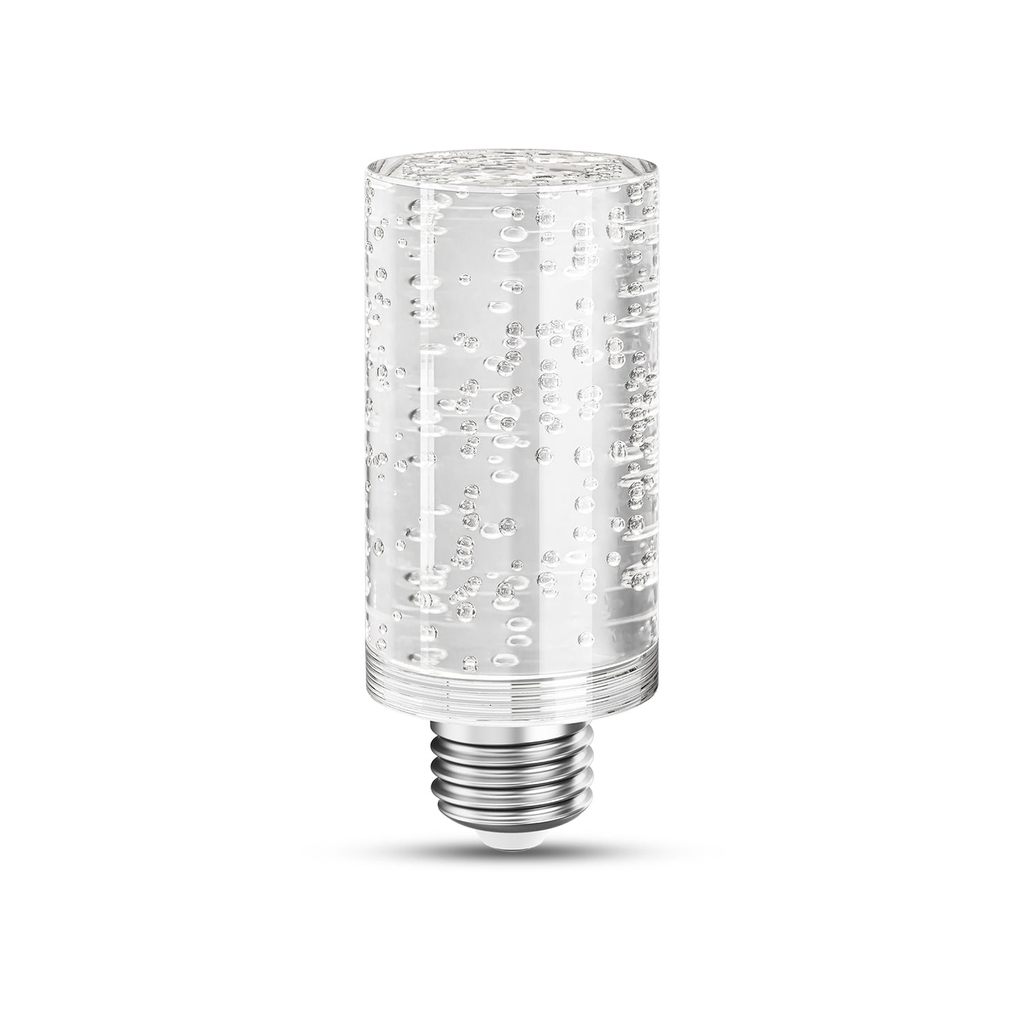 YANSUN 2-Pack LED Light Bulbs with Bubble Acrylic Columns, 5W 3000K Warm Light, E26 Ceramic Base, Dimmable, Modern Design
