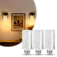 YANSUN 3-Pack LED Light Bulbs with Bubble Acrylic Columns, 5W 3000K Warm Light, E26 Ceramic Base, Dimmable, Modern Design
