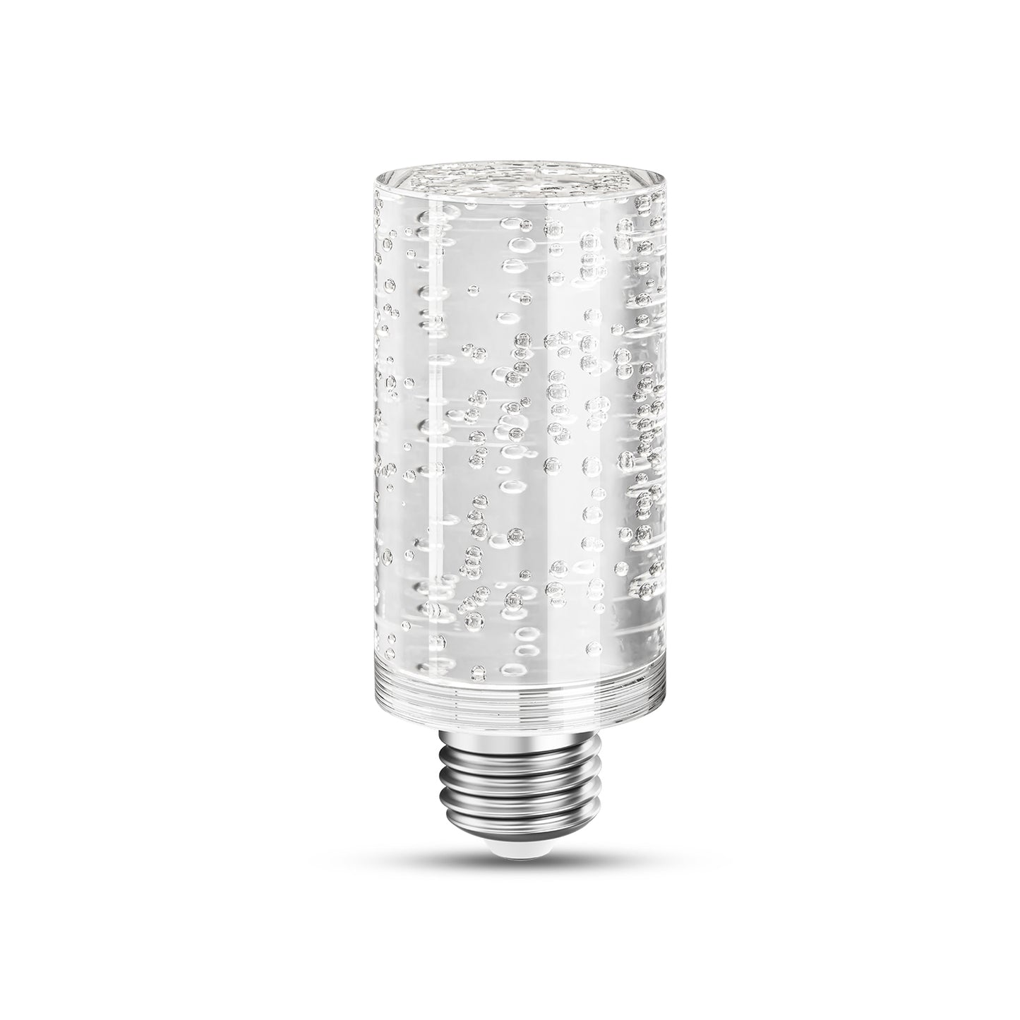 YANSUN 3-Pack LED Light Bulbs with Bubble Acrylic Columns, 5W 3000K Warm Light, E26 Ceramic Base, Dimmable, Modern Design