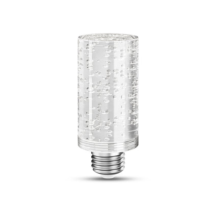 YANSUN 3-Pack LED Light Bulbs with Bubble Acrylic Columns, 5W 3000K Warm Light, E26 Ceramic Base, Dimmable, Modern Design