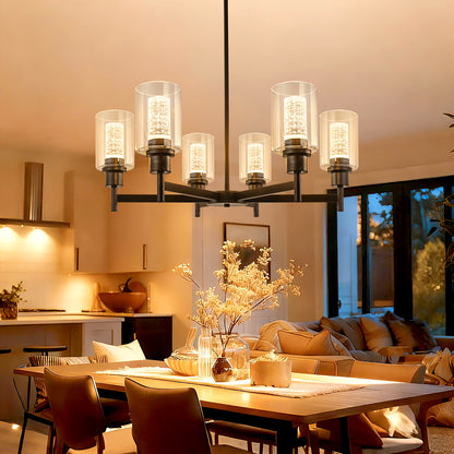YANSUN LED Light Bulb with Bubble Acrylic Column, 5W 3000K Warm Light, E26 Ceramic Base, Dimmable Function, Modern Design