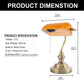 YANSUN Vintage Bankers Table Lamp, Classic Orange Desk Lamp with E26 Socket for Office, Bedroom, Living Room No Bulb Included