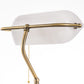 YANSUN 10.4 in. Modern White Table Lamp with E26 Base, Metal and Glass Desk Lamp for Bedroom, Living Room, and Dining