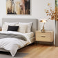 YANSUN 10.4 in. Modern White Table Lamp with E26 Base, Metal and Glass Desk Lamp for Bedroom, Living Room, and Dining